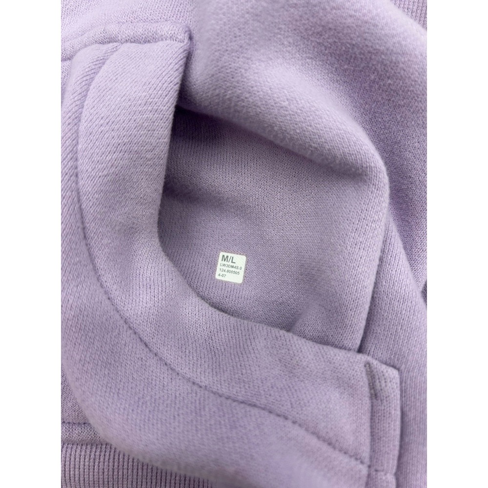 Lululemon Scuba Oversized Half-Zip Hoodie Women M/L Pink Athleisure Cropped - Picture 8 of 9